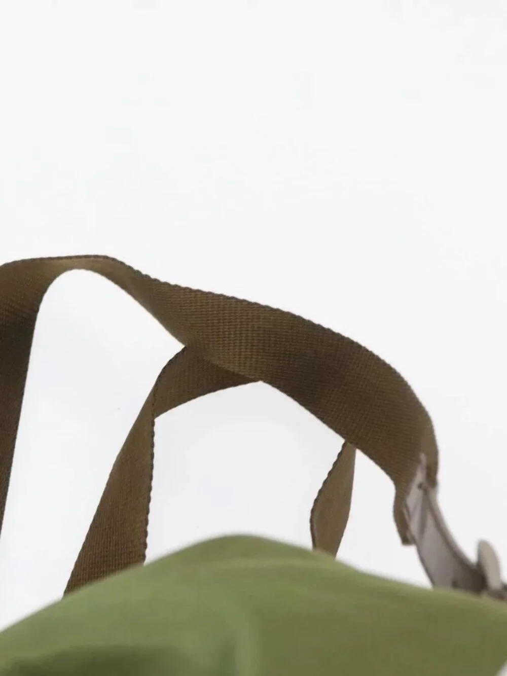 PRADA Backpack Nylon Green Silver